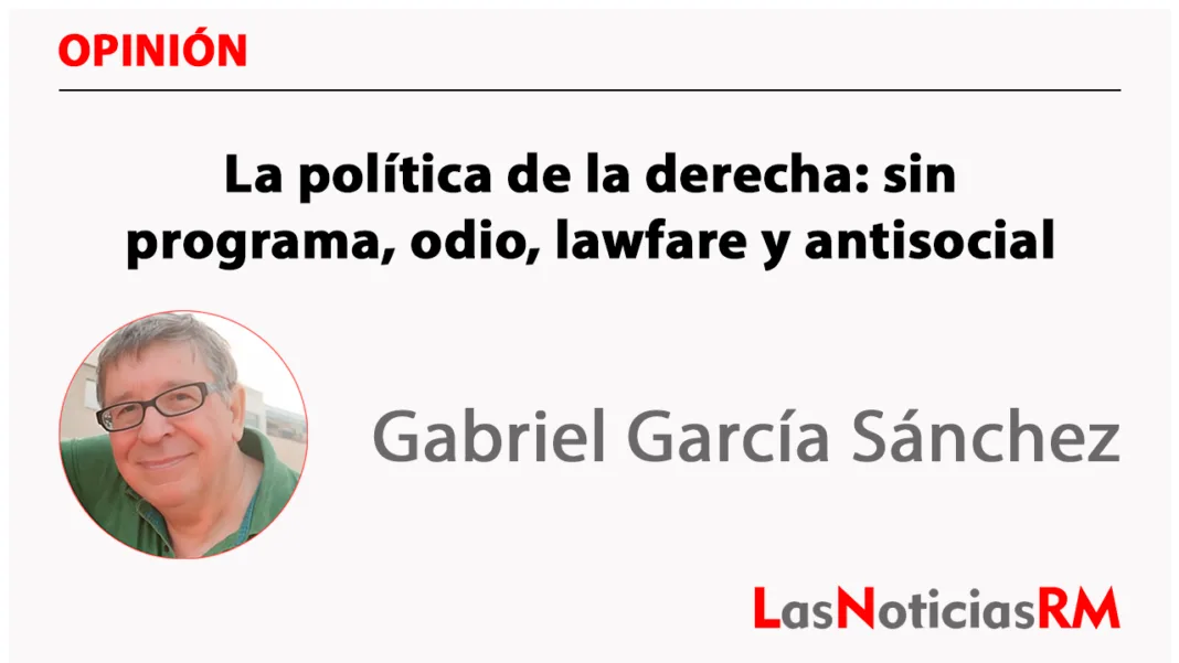 La política de la derecha: sin programa, odio, lawfare y antisocial