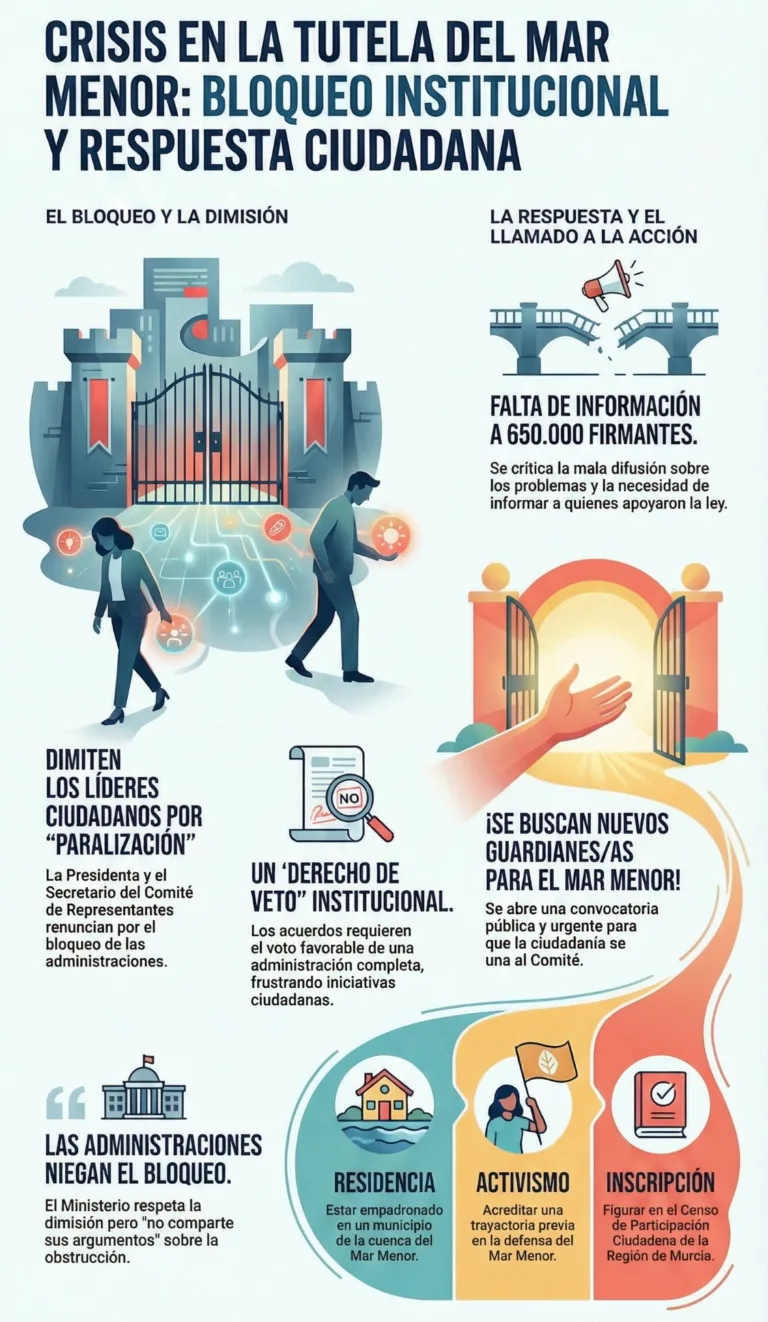 El colectivo ILP Mar Menor llama a la ciudadanía a entrar en el órgano tutor de la laguna