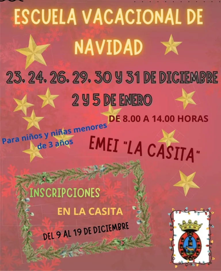 Mula abre la inscripción para la Escuela de Navidad de la EMEI “La Casita”