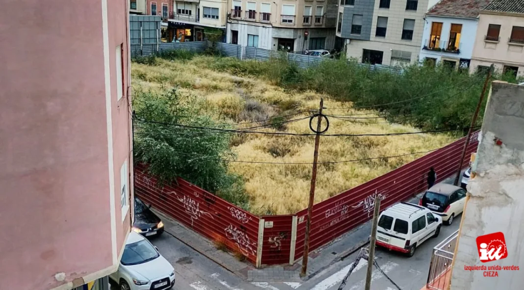 IU-Verdes exige al alcalde de Cieza la limpieza urgente del “solar del cocodrilo”