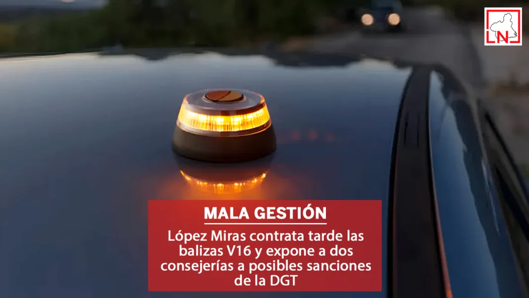 López Miras contrata tarde las balizas V16 y expone a dos consejerías a posibles sanciones de la DGT