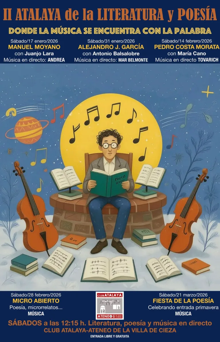 La literatura, la poesía y la música vuelven a encontrarse los sábados en el Club Atalaya de Cieza