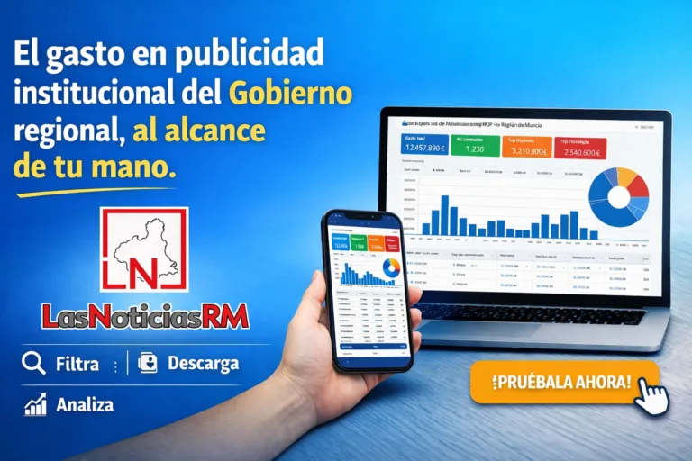 LasNoticiasRM lanza una app para consultar el gasto en publicidad institucional del Gobierno regional