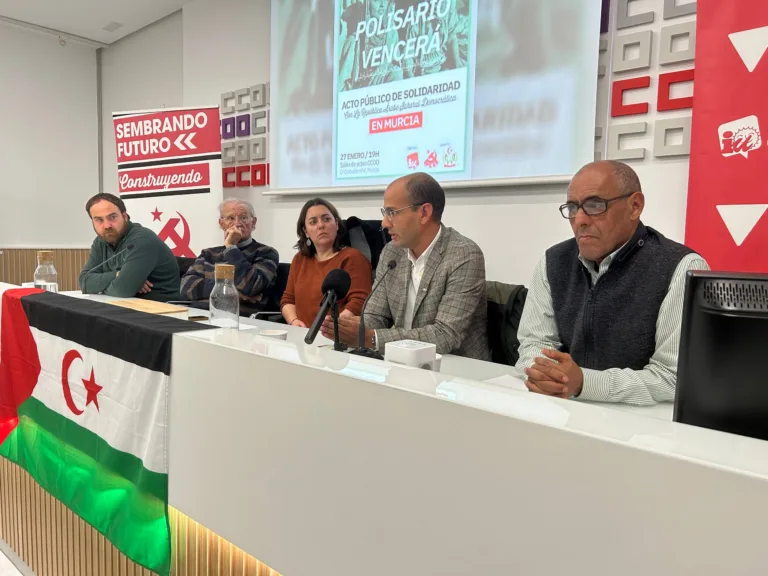 IU-Verdes y el PCRM reivindican en Murcia la autodeterminación del Sáhara junto al Frente Polisario