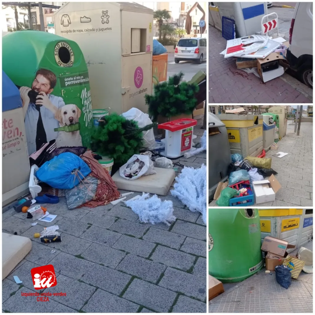 IU-Verdes acusa al alcalde de Cieza de no querer resolver el problema de la basura