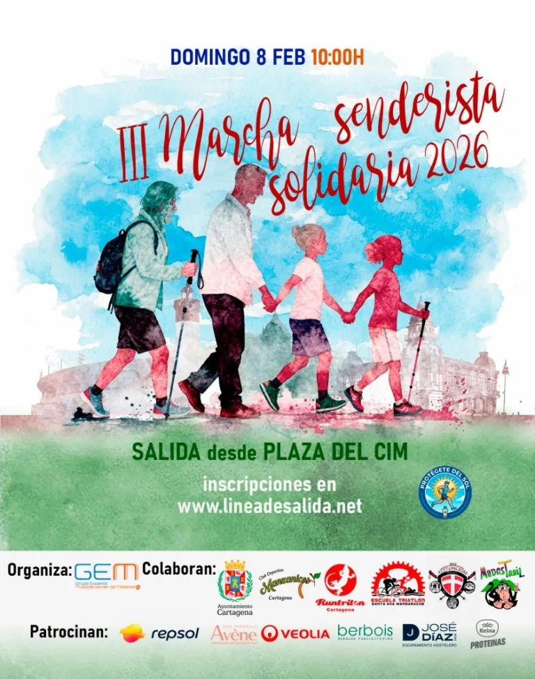 Cartagena celebra este domingo la III Marcha Senderista Solidaria ‘Protégete del Sol’