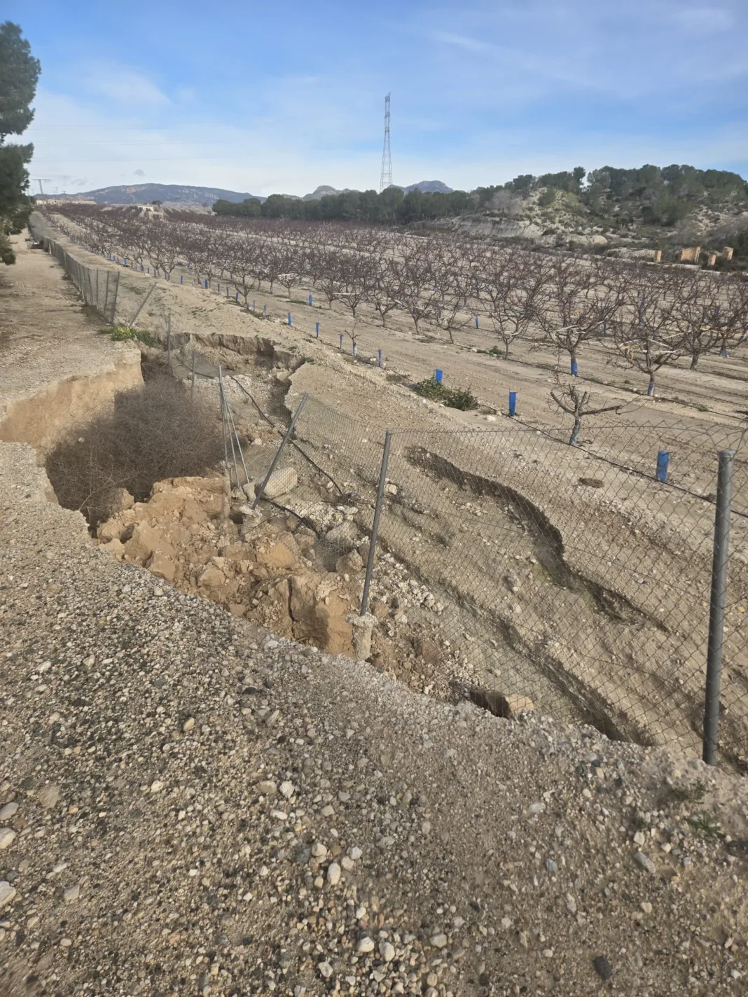 Un socavón de más de dos metros en Molina de Segura reabre la queja por el abandono de pedanías Un socavón de más de dos metros en Molina de Segura reabre la queja por el abandono de pedanías
