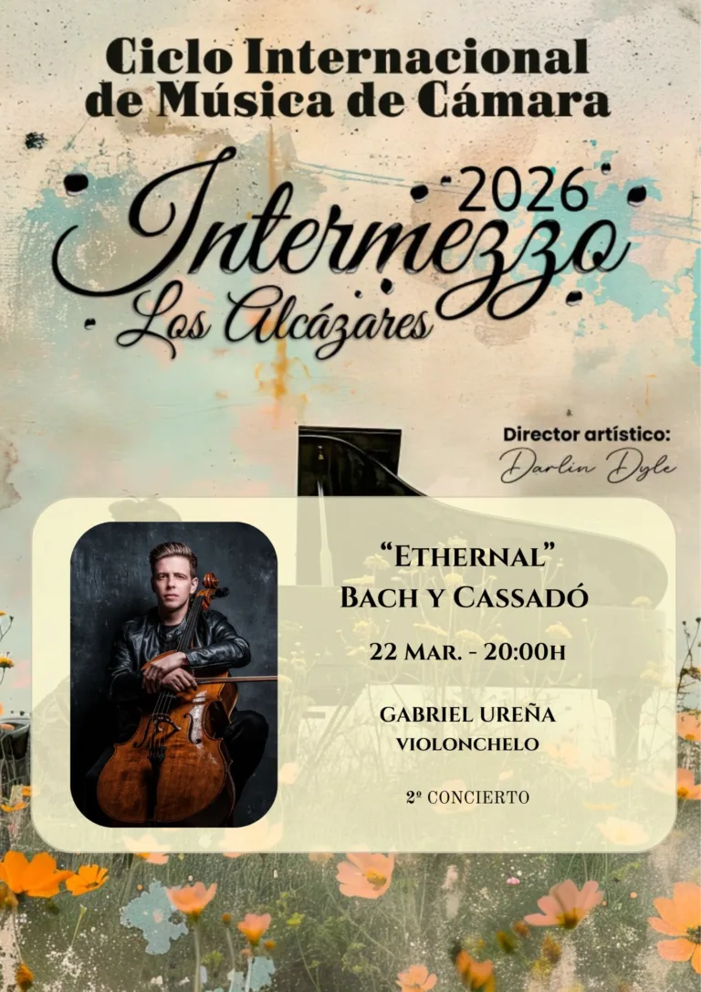 Los Alcázares revive a Bach y Cassadó con el violonchelista Gabriel Ureña