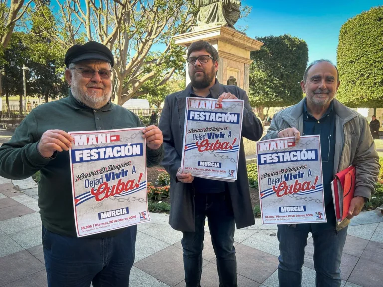 Murcia convoca una manifestación contra el bloqueo a Cuba y un concierto solidario