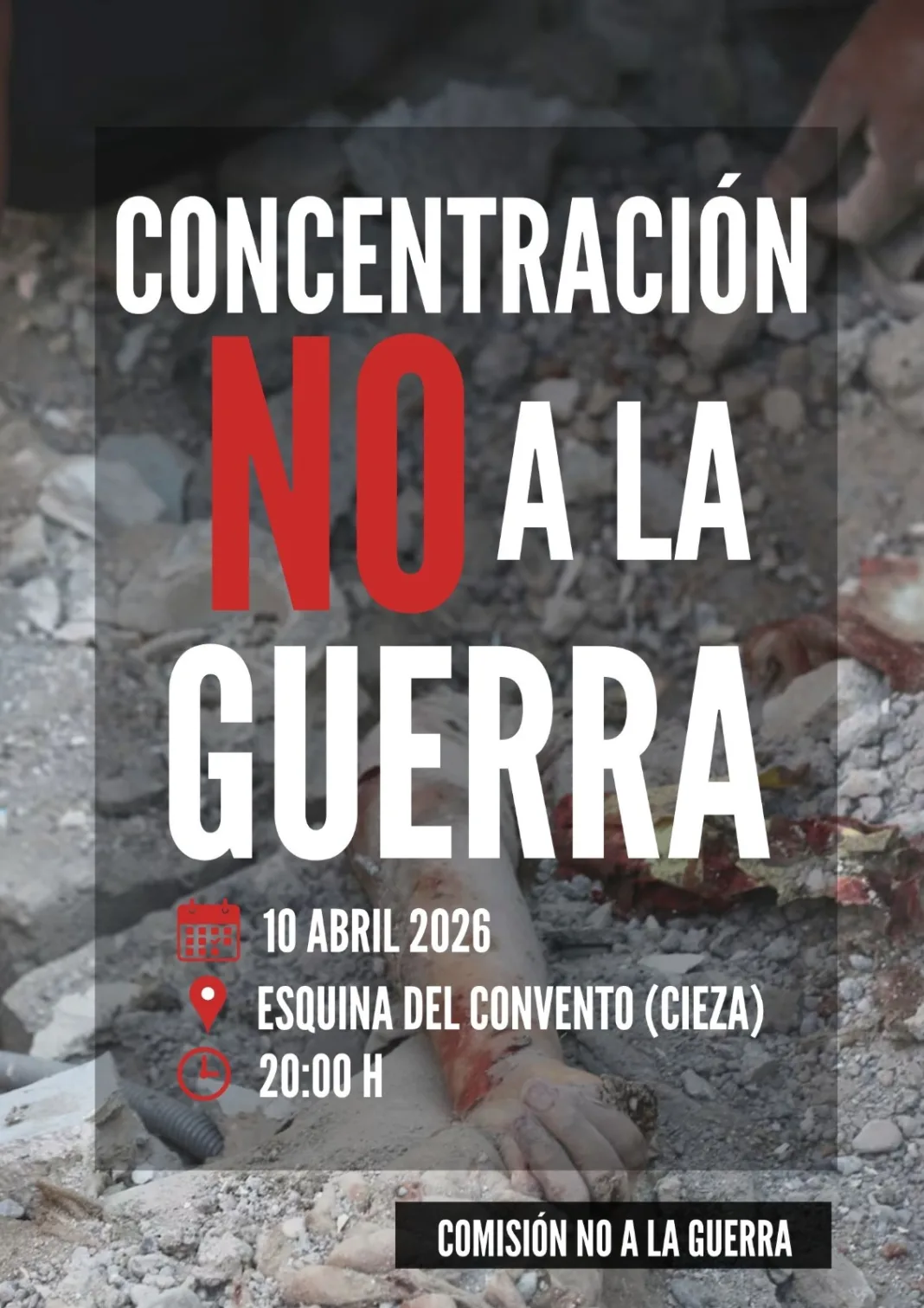 Convocan en Cieza una concentración contra la guerra el 10 de abril