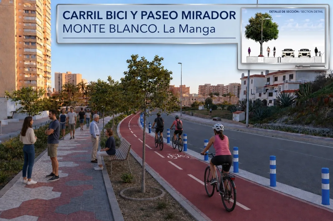 Contigo Cartagena propone un carril bici y mirador en Monte Blanco