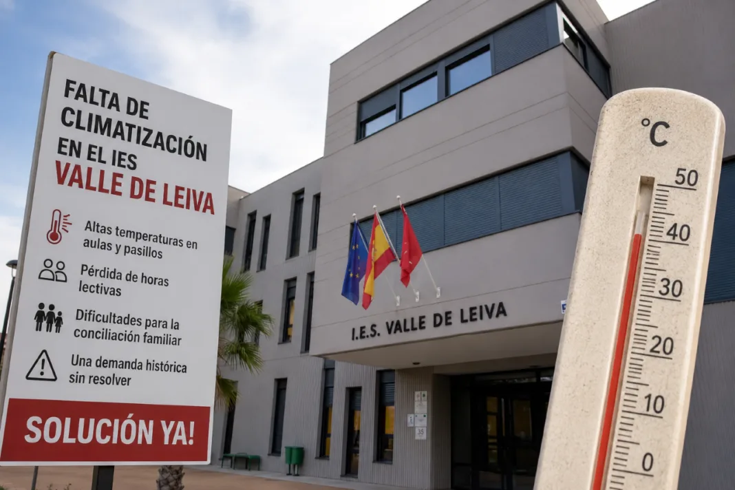 El calor vuelve a cerrar aulas en el IES Valle de Leiva El calor vuelve a cerrar aulas en el IES Valle de Leiva