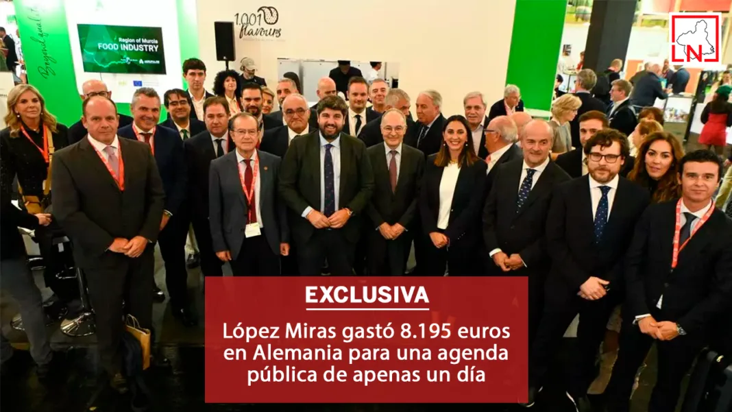 López Miras gastó 8.195 euros en Alemania para una agenda pública de apenas un día
