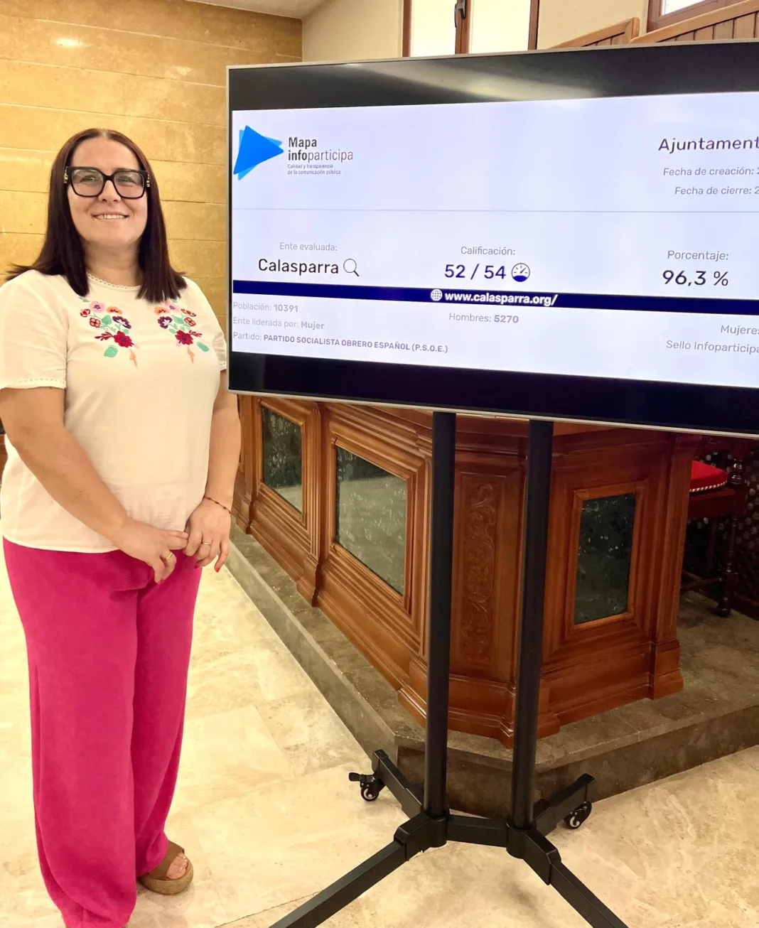 Calasparra logra por segundo año el Sello Infoparticipa con un 96% en transparencia