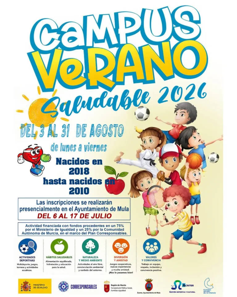 Mula abre sus escuelas de verano con plazas limitadas hasta el 17 de julio