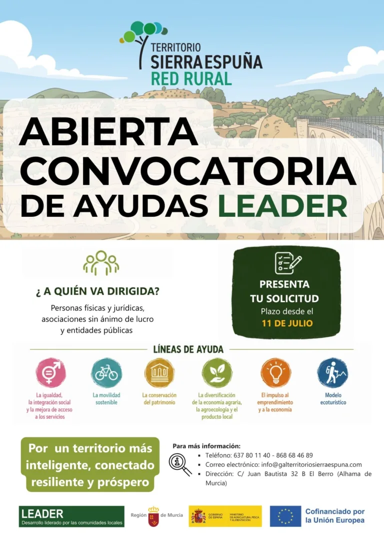 Sierra Espuña abre ayudas LEADER por más de 1,25 millones de euros
