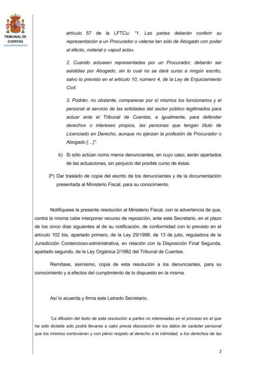 El Tribunal de Cuentas abre pieza por los pagos a Protección Civil de Murcia