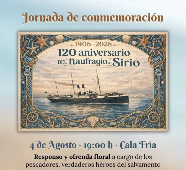 Cabo de Palos homenajea a las víctimas y héroes del naufragio del ‘Sirio’