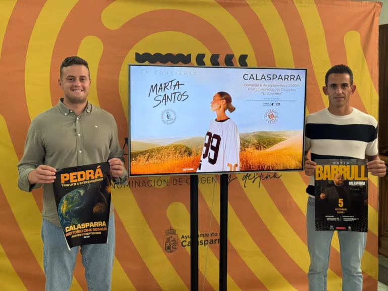 Marta Santos y David Barrull encabezan la Feria y Fiestas de Calasparra 2026