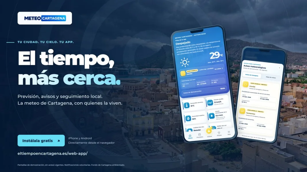 Meteo Cartagena estrena una aplicación web para seguir el tiempo local en directo