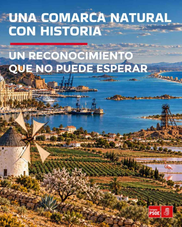 El PSOE llevará a la Asamblea el reconocimiento del Campo de Cartagena como comarca natural